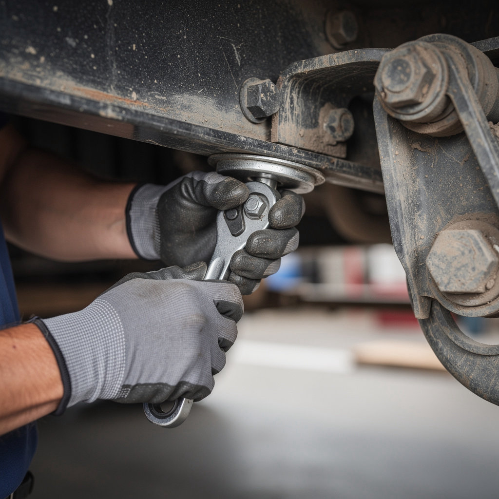 TRS ROLL-OFFS technician performing on-site emergency truck and trailer repair in Canton, OH